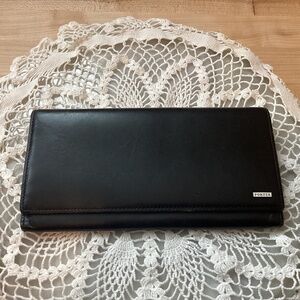 Porter black leather full size wallet